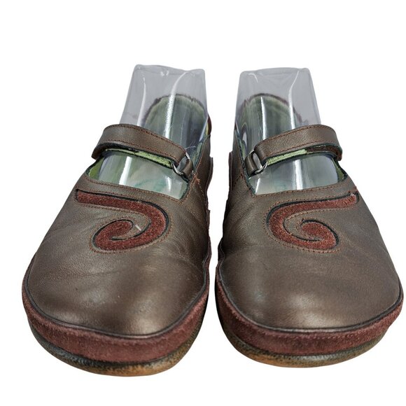 Naot Matai Brown Bronze Leather Mary Jane Comfort Shoes Size 38 US 7 Artsy - Picture 2 of 15